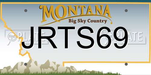 JRTS69 Montana License Plate