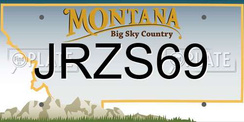 JRZS69 Montana License Plate