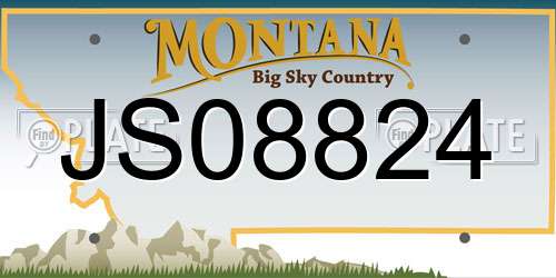 JS08824 Montana License Plate
