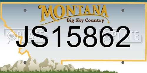 JS15862 Montana License Plate