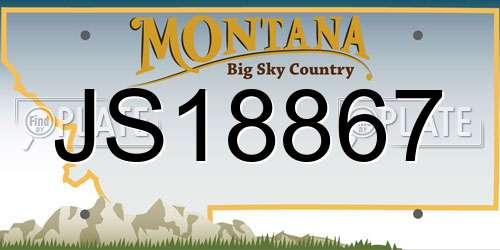 JS18867 Montana License Plate