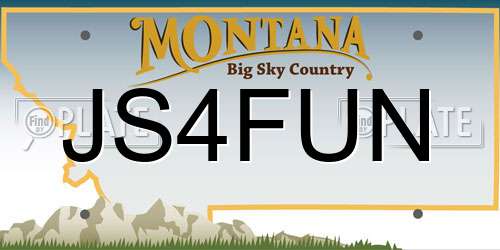 JS4FUN Montana License Plate