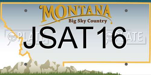 JSAT16 Montana License Plate