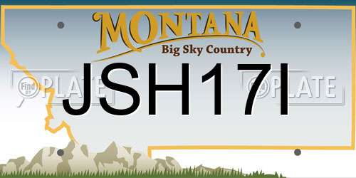 JSH17I Montana License Plate