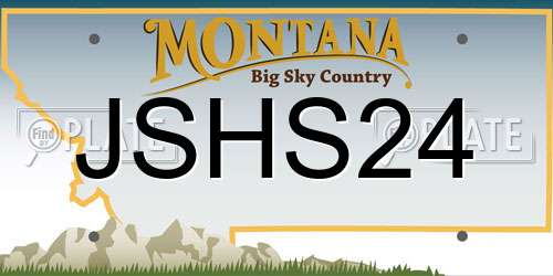 JSHS24 Montana License Plate