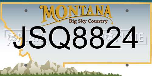 JSQ8824 Montana License Plate