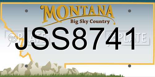 JSS8741 Montana License Plate