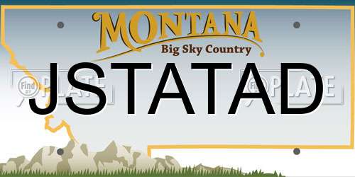 JSTATAD Montana License Plate