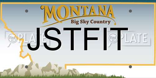 JSTFIT Montana License Plate