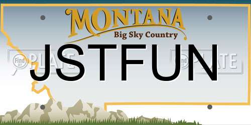 JSTFUN Montana License Plate