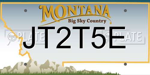 JT2T5E Montana License Plate