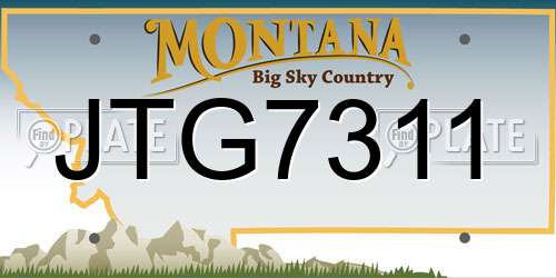 JTG7311 Montana License Plate
