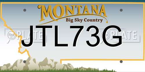 JTL73G Montana License Plate