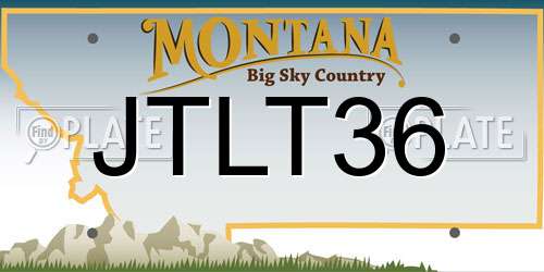 JTLT36 Montana License Plate