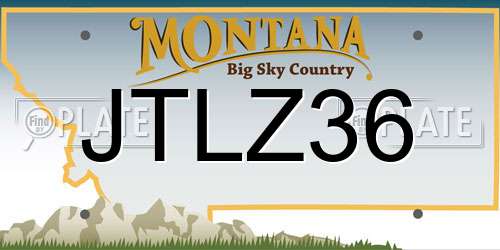 JTLZ36 Montana License Plate