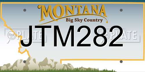 JTM282 Montana License Plate