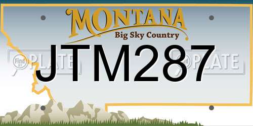 JTM287 Montana License Plate