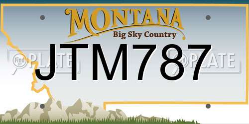 JTM787 Montana License Plate