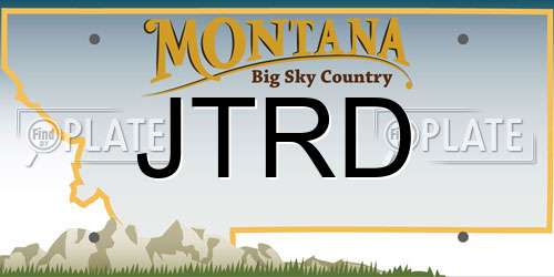 JTRD Montana License Plate
