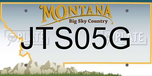 JTS05G Montana License Plate