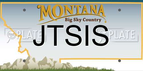 JTSIS Montana License Plate