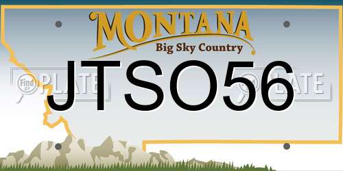 JTSO56 Montana License Plate