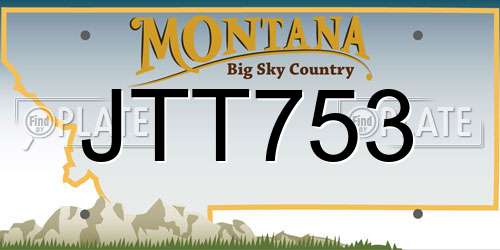 JTT753 Montana License Plate