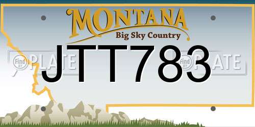 JTT783 Montana License Plate