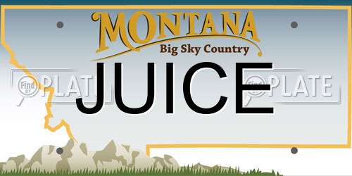JUICE Montana License Plate