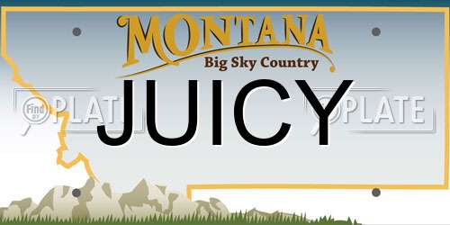 JUICY Montana License Plate