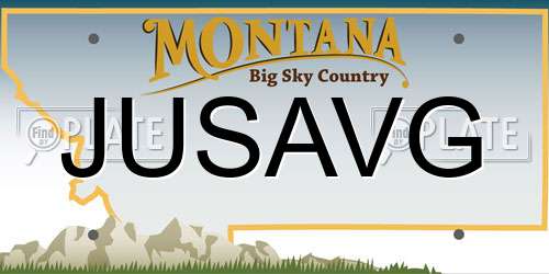 JUSAVG Montana License Plate