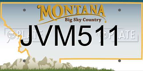 JVM511 Montana License Plate