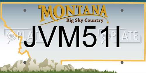 JVM51I Montana License Plate