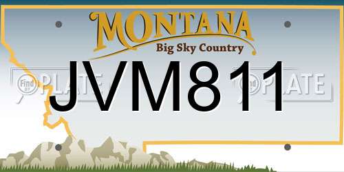 JVM811 Montana License Plate