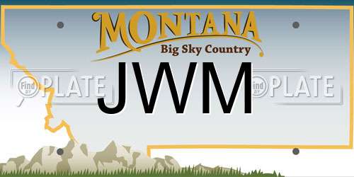 JWM Montana License Plate