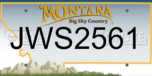 JWS2561 Montana License Plate