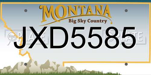 JXD5585 Montana License Plate