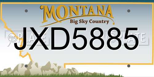 JXD5885 Montana License Plate