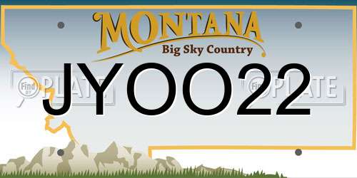 JYOO22 Montana License Plate