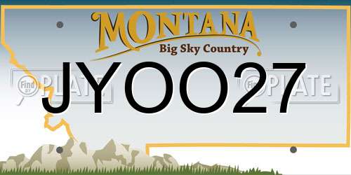 JYOO27 Montana License Plate
