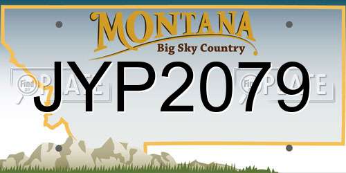 JYP2079 Montana License Plate