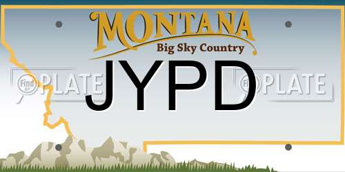 JYPD Montana License Plate