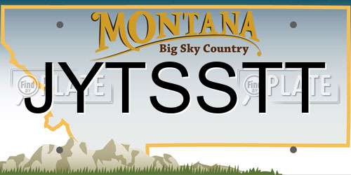 JYTSSTT Montana License Plate