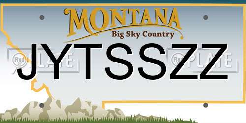 JYTSSZZ Montana License Plate