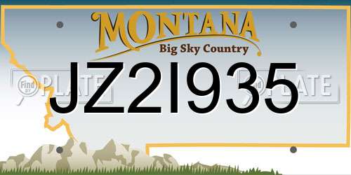 JZ2I935 Montana License Plate