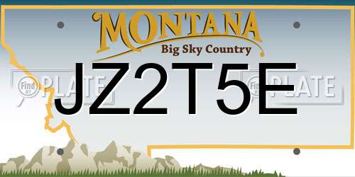 JZ2T5E Montana License Plate