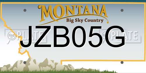 JZB05G Montana License Plate