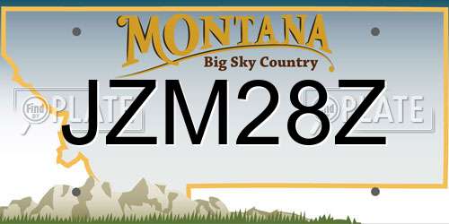 JZM28Z Montana License Plate