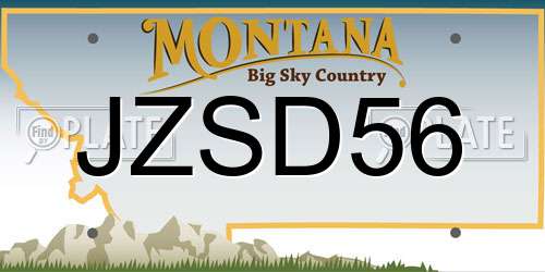 JZSD56 Montana License Plate