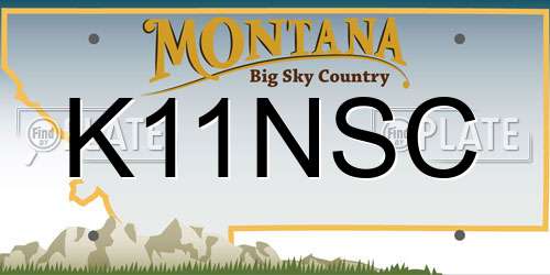 K11NSC Montana License Plate